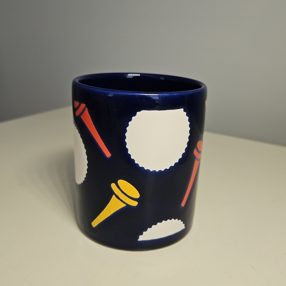 Vtg Waechtersbach Spain Golf Tee Ball Coffee Mug Navy Blue **Small flaw** - Picture 5 of 8